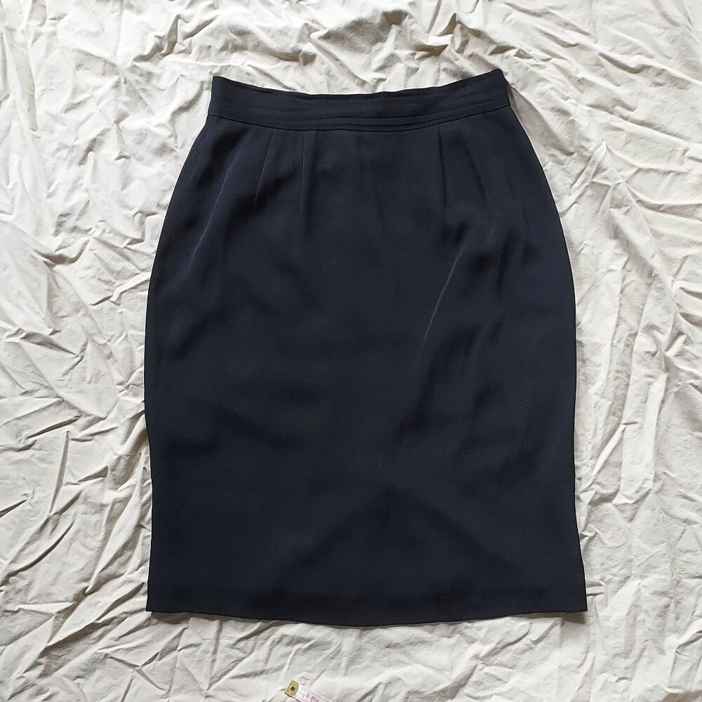 Classic Anne Klein II Black Pencil Skirt